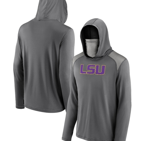 LSU Tigers Fanatics Rally Transitional Pullover Hoodie with Face Covering XL - Picture 2 of 4